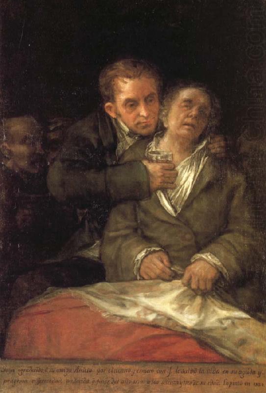 Francisco Goya Self-Portrait with Dr Arrieta china oil painting image